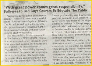 Bullseyes to Badguys newpaper article educate teachers in gun safety to protect students interview courses